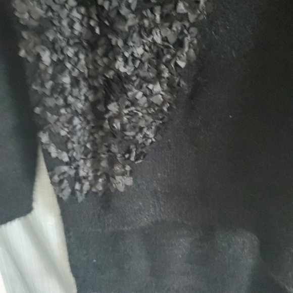 Simply Couture Black Mock Neck Long‎ Sleeve Sweater Dress Applique S Goth - Picture 6 of 7